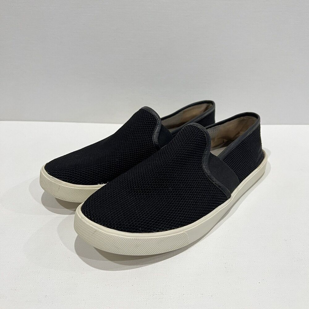 Vince Sneakers Black White Women's Size 9.5 US/39.5 EUR Preston 3 Slip-On Mesh